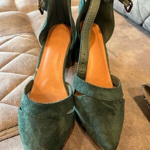 Green Suede Women's Shoes